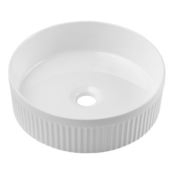 COMAD BEYOND 2 VALGE ( E-6565 ) - Valamu töötasapinnale BEYOND d. 36 cm keraamika/läikiv valge