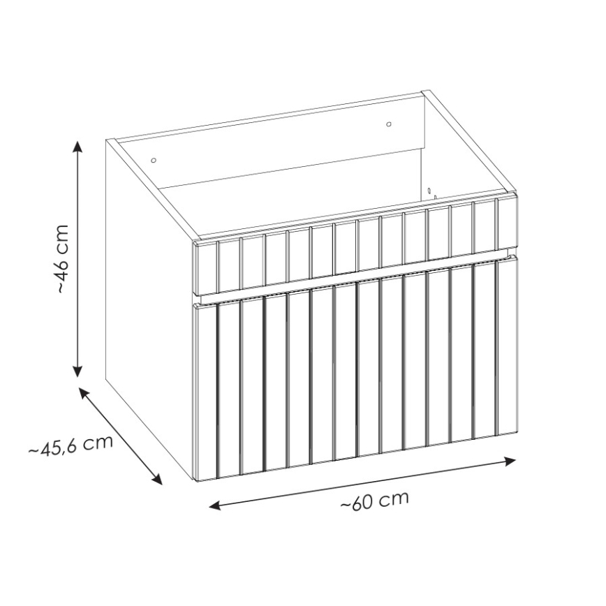COMAD ICONIC CASHMERE 82-60-D-1S - Vannitoakapp valamu alla ICONIC 46x60 cm beež