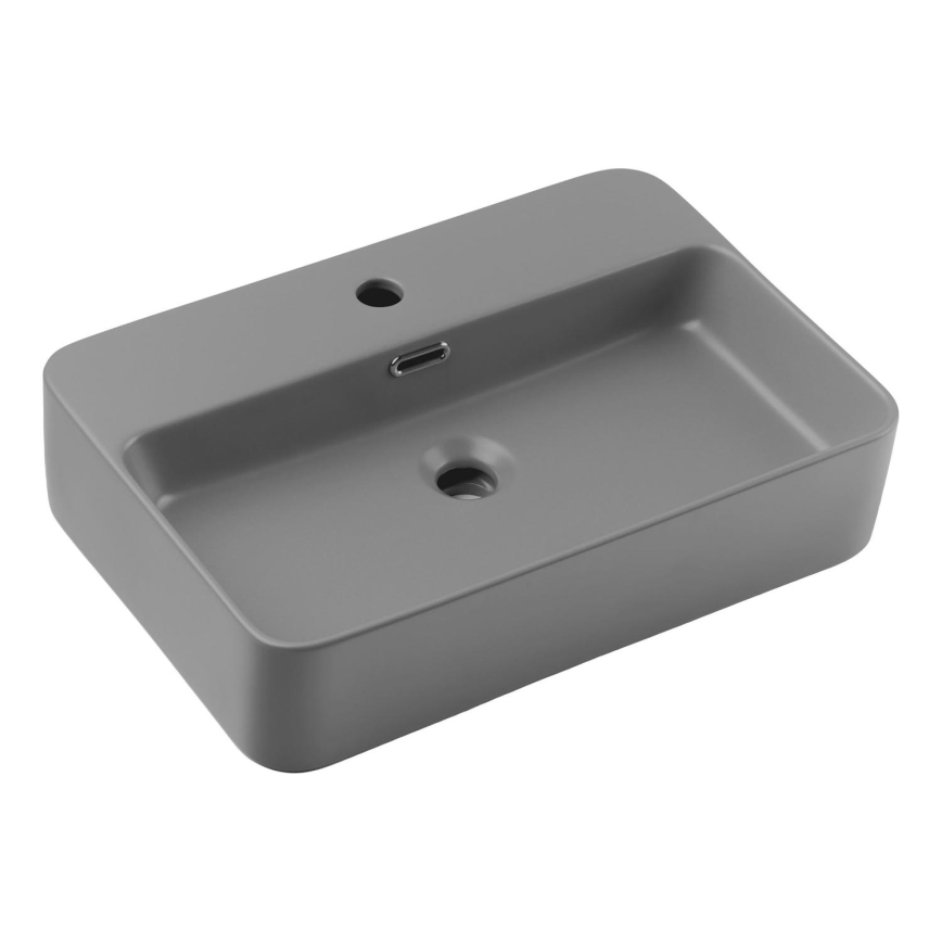 COMAD TRUST 2 MATT LIGHT GREY (E-6282) - TRUST 55x38 cm lauaplaatvalamu keraamika/matt hall