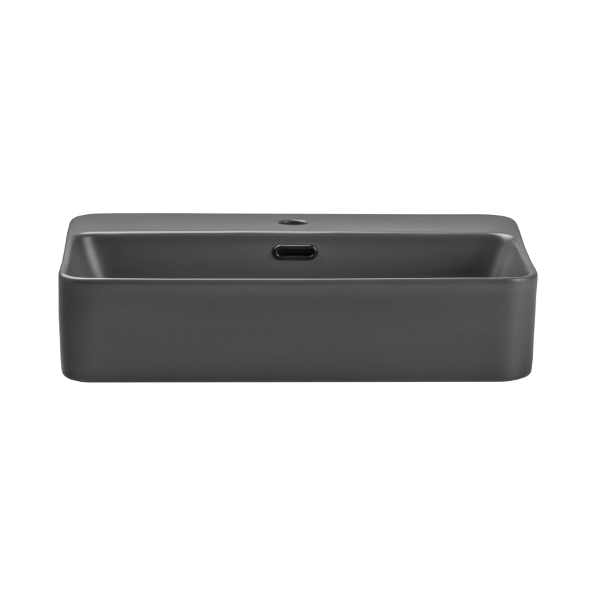 COMAD TRUST 2 MATT DARK GREY (E-6282) - TRUST 55x38 cm valamuplaadi kraanikauss, keraamika/matt tumehall