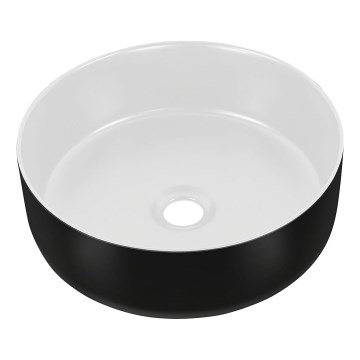 COMAD UM-6259 SIMPLE 8. - Kraanikauss töötasapinnale SIMPLE d. 36 cm keeramika/matt valge/matt must