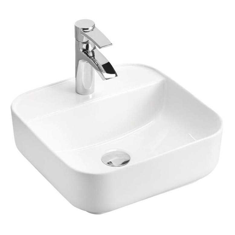 COMAD UM-6288 MAGIC 40 DP - Kraanikauss töötasapinnale MAGIC 40x40 cm keeramika/läikiv valge