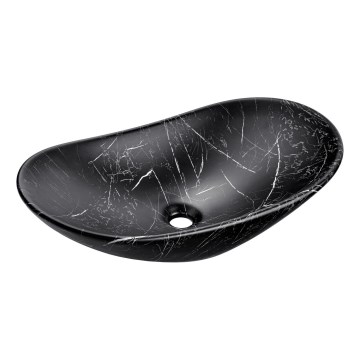 COMAD UN-LENA-MB2 - Kraanikauss töötasapinnale LENA 61,5x36 cm keeramika/matt must