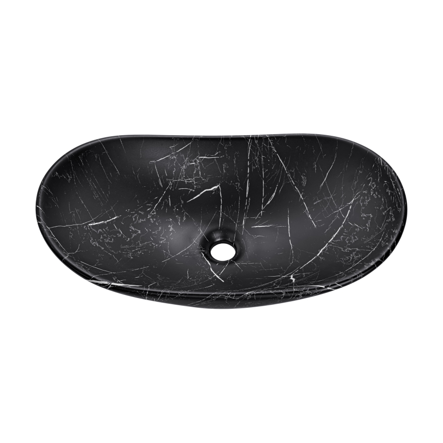 COMAD UN-LENA-MB2 - LENA 61,5x36 cm lauaplaadi valamu, keraamika/matt must