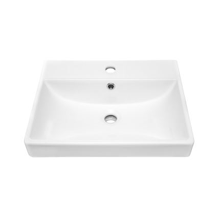 COMAD UN-RITA-GW-60 - Kraanikauss töötasapinnale RITA 60x40 cm keeramika/läikiv valge