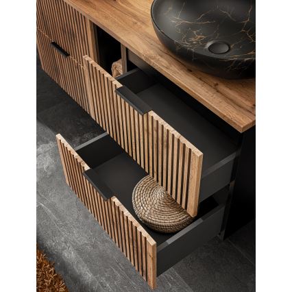 COMAD XILO BLACK WOTAN 82-80-D-2S - Valamukapp XILO 57x80,2 cm must/Wotan-tamm
