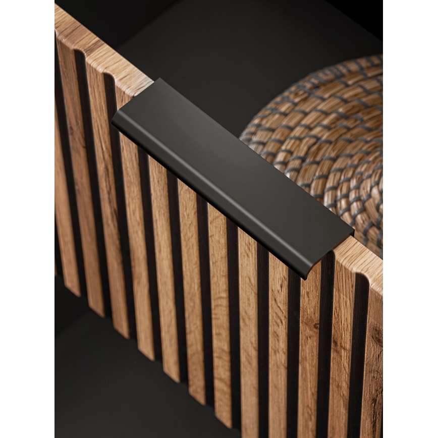 COMAD XILO BLACK WOTAN 82-80-D-2S - Valamukapp XILO 57x80,2 cm must/Wotan-tamm