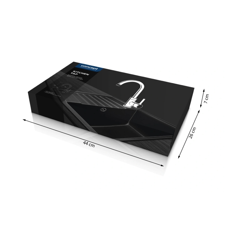 Concept BDG3334BC - Köögisegisti 33,5 cm graniit/must