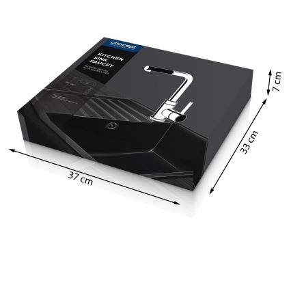 Concept BDG4527DG - Köögisegisti väljatõmmatava dušiga, 26,9 cm, graniit/tumehall