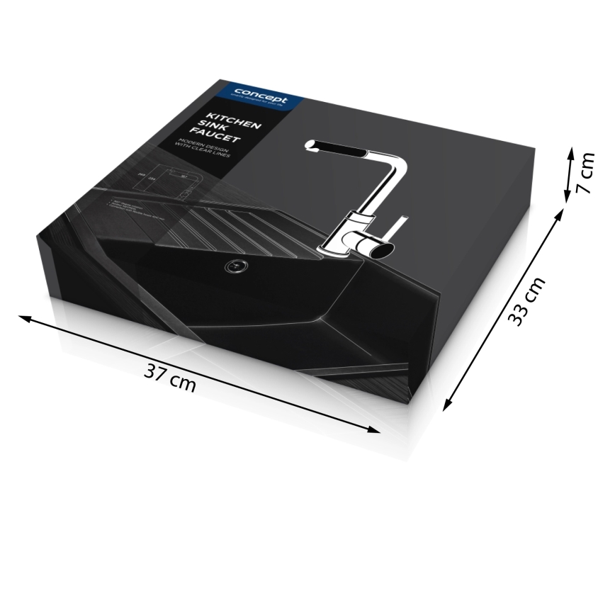 Concept BDG4527DG - Köögisegisti väljatõmmatava dušiga, 26,9 cm, graniit/tumehall