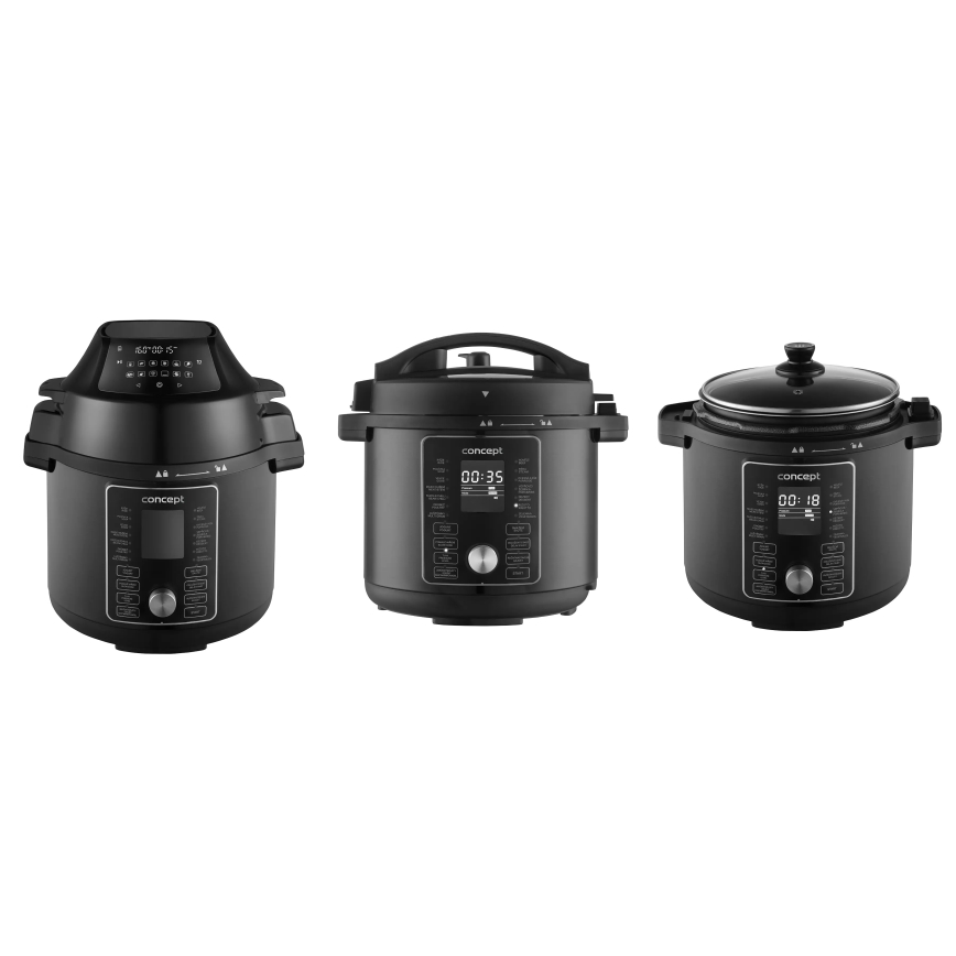 Concept CK8000 - mitmefunktsiooniline elektriline rõhukeetja ja õhufritüür 5,6 l, 11-ühes, 1500W/230V, must