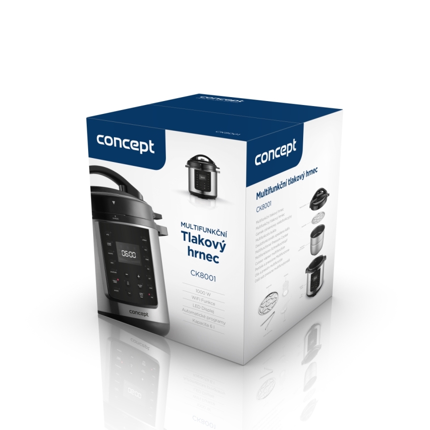 Concept CK8001 - Mitmefunktsiooniline elektriline rõhupott 5,6 l 1000W/230V Wi-Fi roostevaba teras