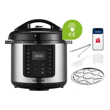 Concept CK8001 - Mitmefunktsiooniline elektriline rõhupott 5,6 l 1000W/230V Wi-Fi roostevaba teras