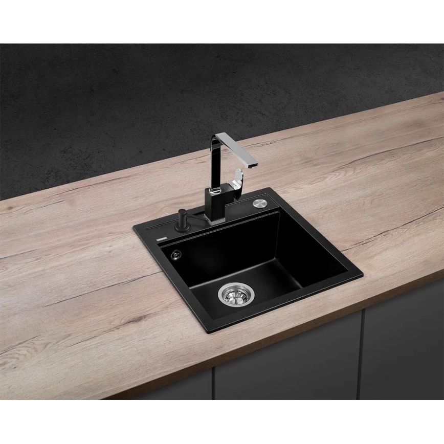 Concept DG00C50BC - Köögivalamu CUBIS 49x51 cm graniit/must