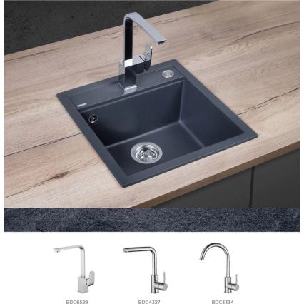 Concept DG00C50DG - Köögivalamu CUBIS 49x51 cm graniit/ tumehall