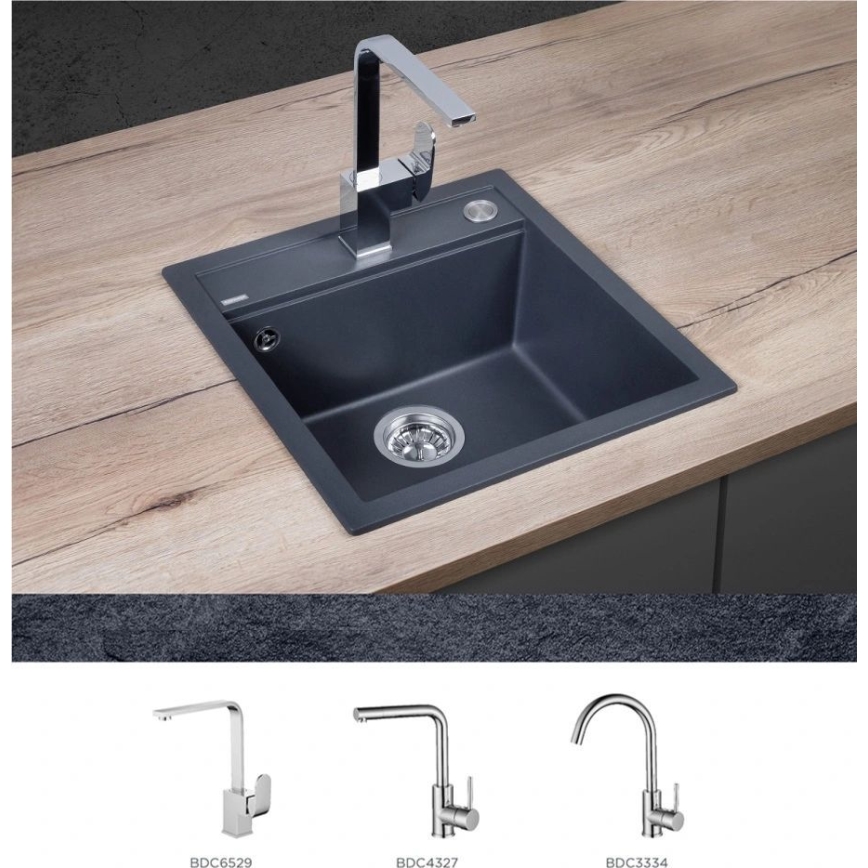Concept DG00C50DG - Köögivalamu CUBIS 49x51 cm graniit/ tumehall