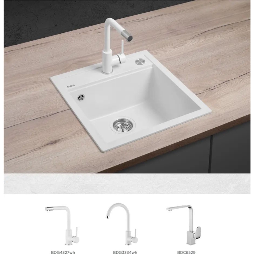 Concept DG00C50WH - Köögivalamu CUBIS 49x51 cm graniit/valge