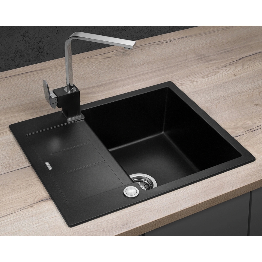 Concept DG05C45BC - Köögivalamu CUBIS 50x62 cm graniit/must