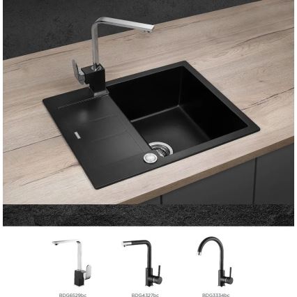 Concept DG05C45BC - Köögivalamu CUBIS 50x62 cm graniit/must