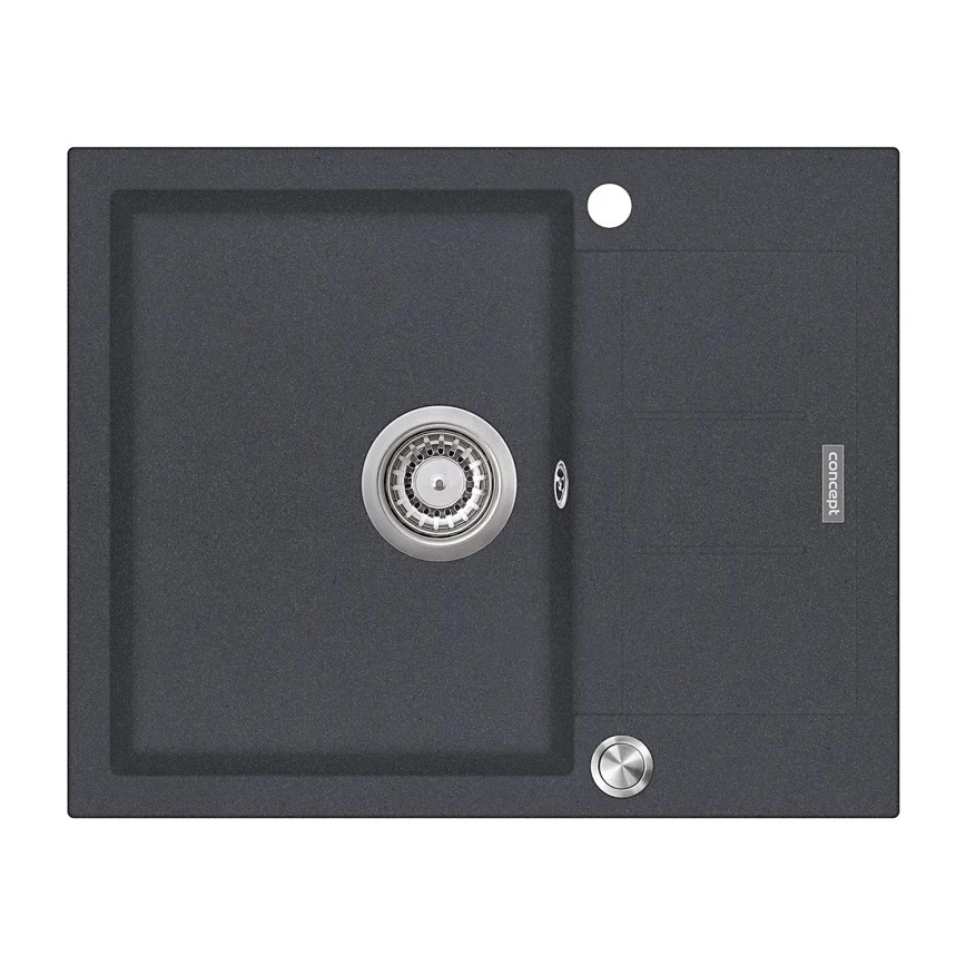 Concept DG05C45DG - Köögivalamu CUBIS 50x62 cm graniit/tumehall