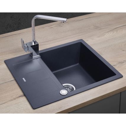 Concept DG05C45DG - Köögivalamu CUBIS 50x62 cm graniit/tumehall
