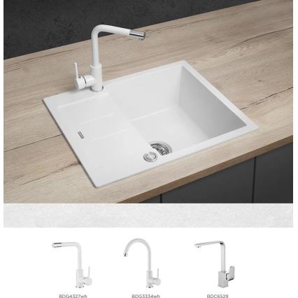 Concept DG05C45WH - Köögivalamu CUBIS 50x62 cm graniit/valge