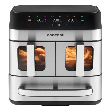 Concept FR9000 - PIZZA TRIO Kuumaõhufritüür 18,5 l, 2700 W/230 V, roostevaba teras/must