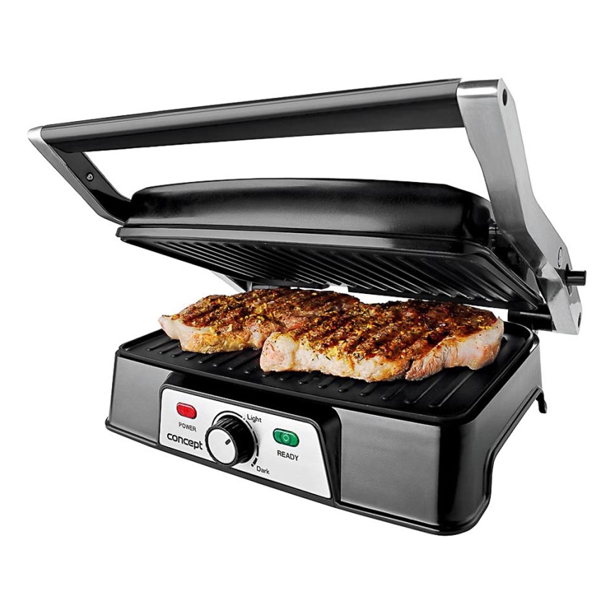 Concept ge2005 - Kontaktgrill 1500W/230V roostevaba/must