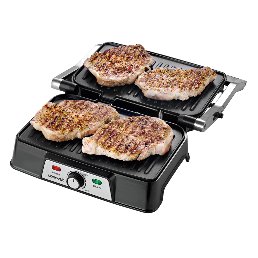 Concept ge2005 - Kontaktgrill 1500W/230V roostevaba/must