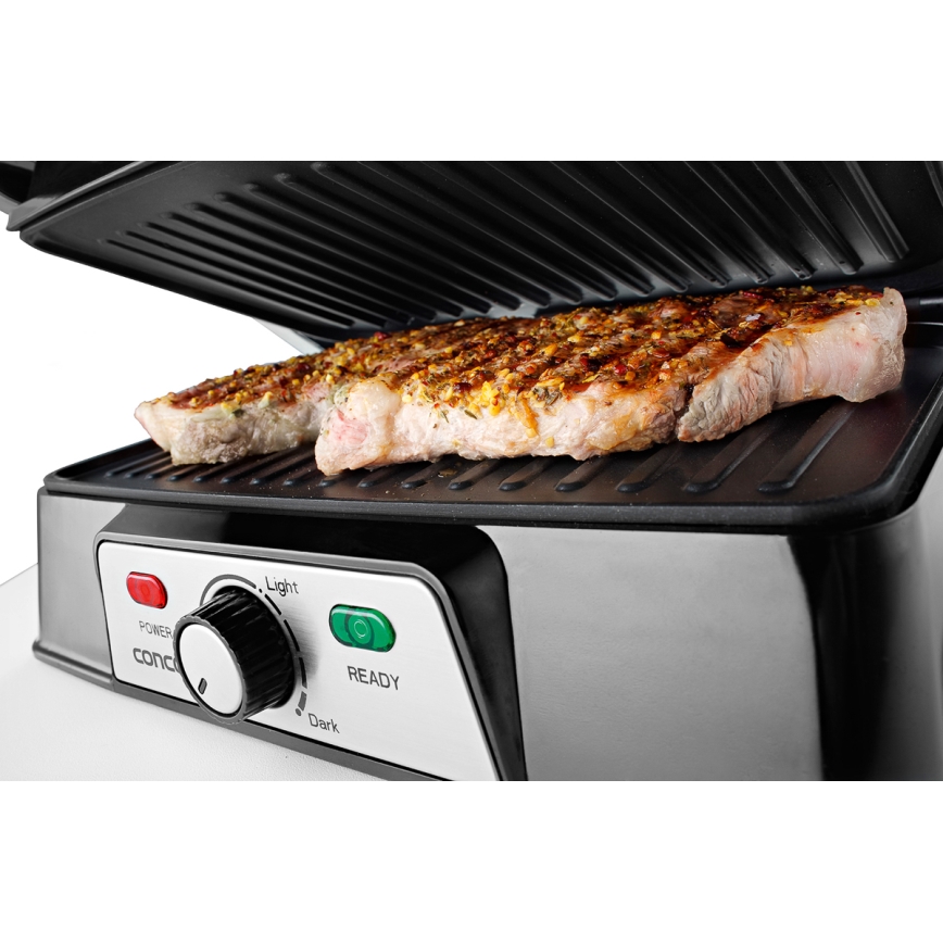 Concept ge2005 - Kontaktgrill 1500W/230V roostevaba/must
