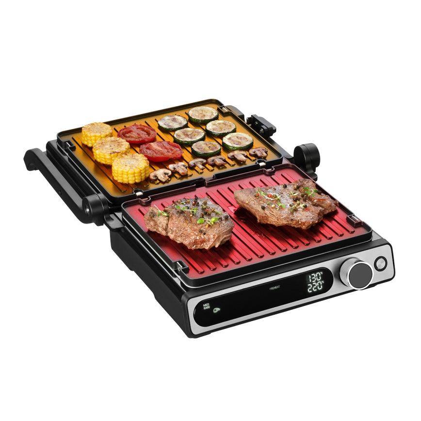 Concept ge3500 - Kontaktgrill temperatuurimõõdikuga 2000W/230V must