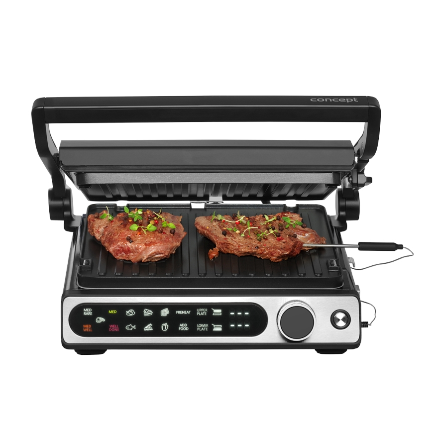 Concept ge3500 - Kontaktgrill temperatuurimõõdikuga 2000W/230V must