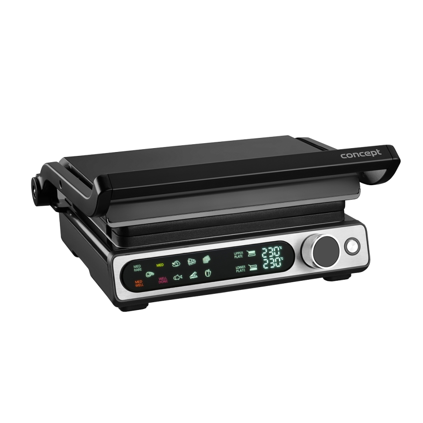 Concept ge3500 - Kontaktgrill temperatuurimõõdikuga 2000W/230V must