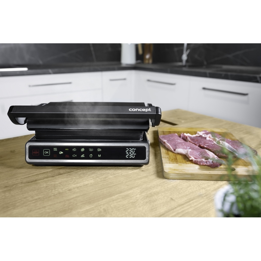 Concept ge3550 - Kontaktgrill temperatuurianduriga 2000W/230V must
