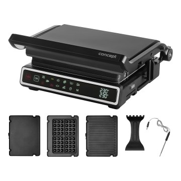 Concept ge3550 - Kontaktgrill temperatuurianduriga 2000W/230V must