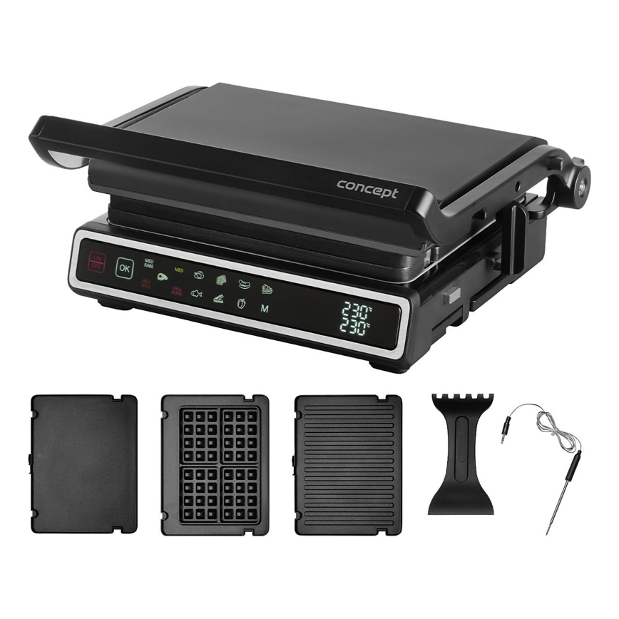 Concept ge3550 - Kontaktgrill temperatuurianduriga 2000W/230V must