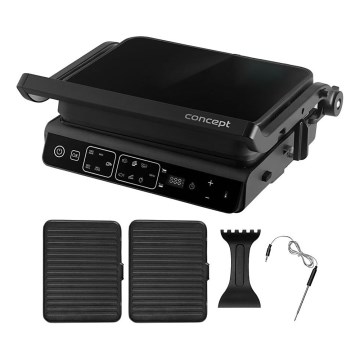 Concept ge3600 - Kontaktgrill temperatuurianduriga GLASS 2000W/230V must