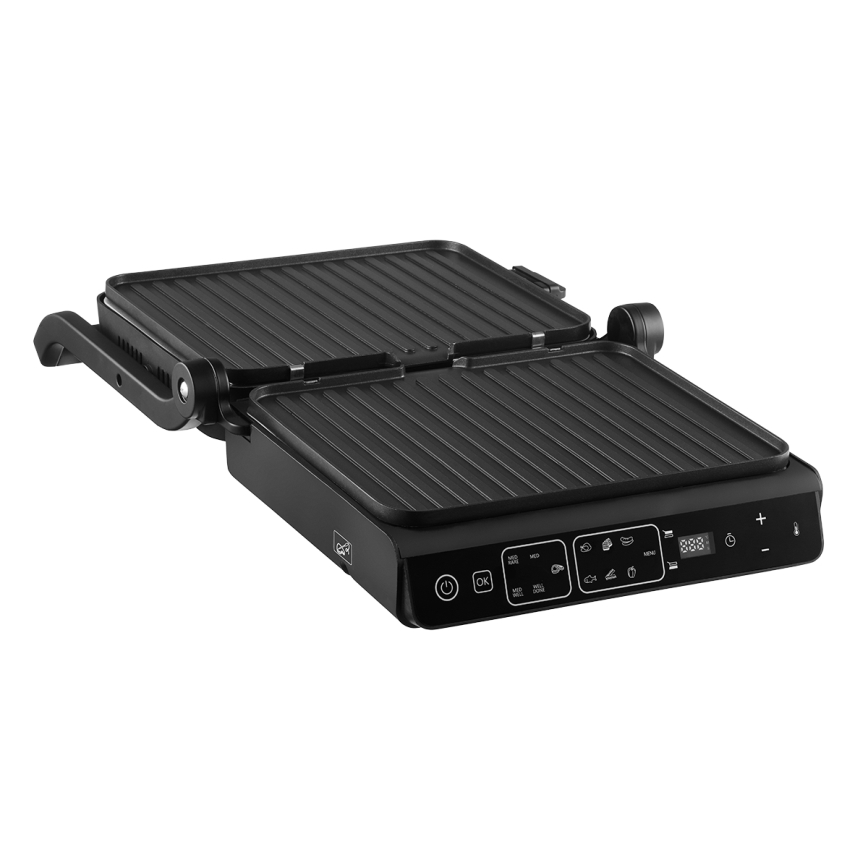 Concept ge3600 - Kontaktgrill temperatuurimõõdikuga GLASS 2000W/230V must