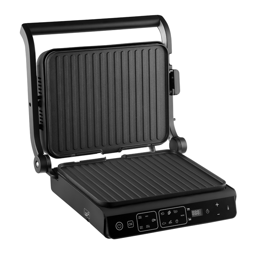 Concept ge3600 - Kontaktgrill temperatuurimõõdikuga GLASS 2000W/230V must