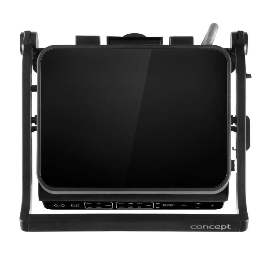 Concept ge3600 - Kontaktgrill temperatuurimõõdikuga GLASS 2000W/230V must
