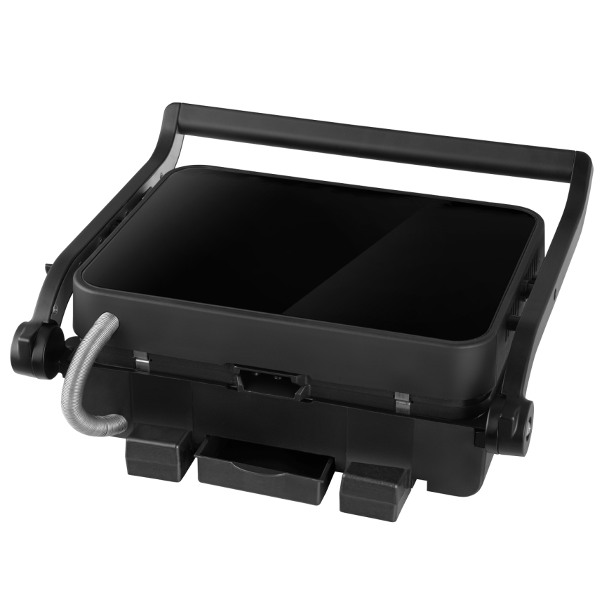 Concept ge3600 - Kontaktgrill temperatuurimõõdikuga GLASS 2000W/230V must