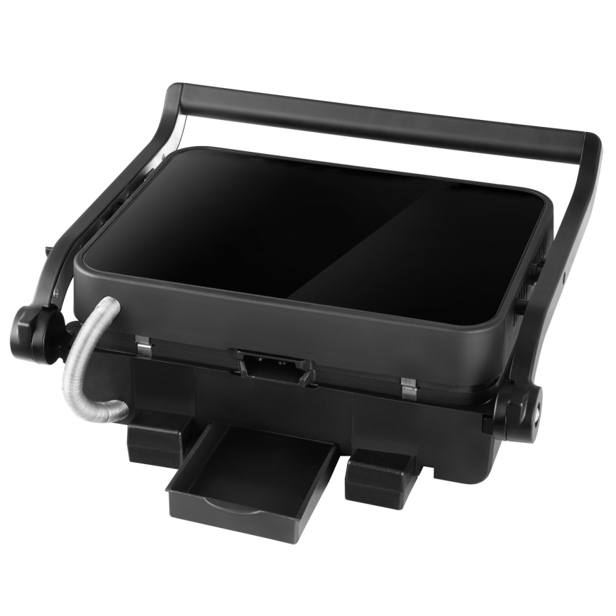 Concept ge3600 - Kontaktgrill temperatuurimõõdikuga GLASS 2000W/230V must