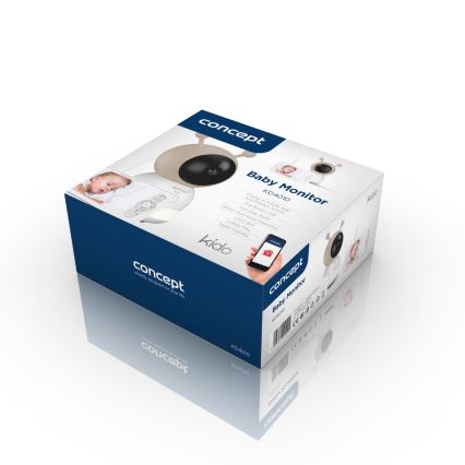 Concept KD4010 - Nutikas beebimonitor koos ekraaniga ja liikumisanduriga SMART KIDO 4,5W/230V Wi-Fi beež