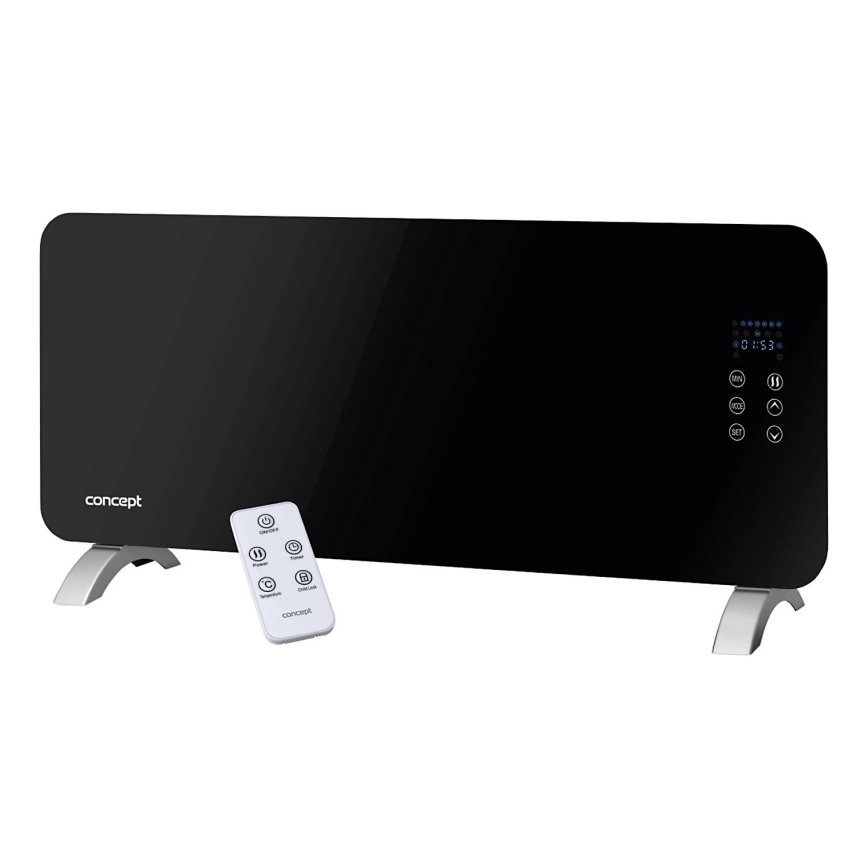 Concept KS4010 - Elektriline otseküte/konvektor 1000/2000W IP24 must + kaugjuhtimispult
