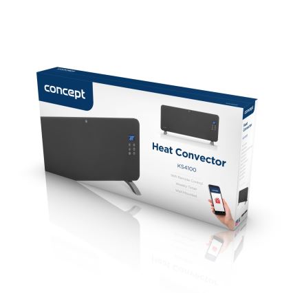 Concept KS4100 - Nutikas elektriline otseküttekeha/konvektor 1000/2000W Wi-Fi IP24 hall