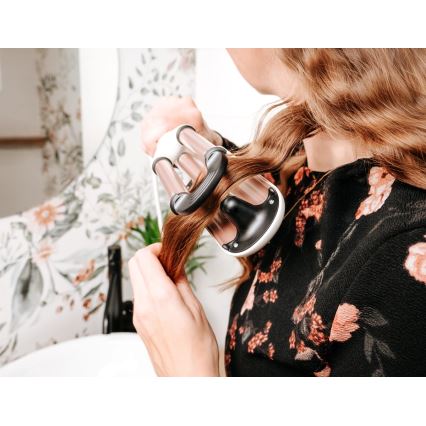 Concept KT2140 - Kolmesilindriline lokitaja GLAM STYLE 100W/230V valge/roosakuldne