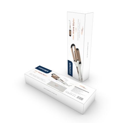 Concept KT2140 - Kolmesilindriline lokitaja GLAM STYLE 100W/230V valge/roosakuldne