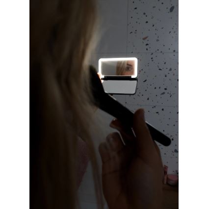 Concept KZ2020 - LED taskukosmeetiline peegel PERFECT SKIN LED/1,5W/5V 4500-5500K 300 mAh must