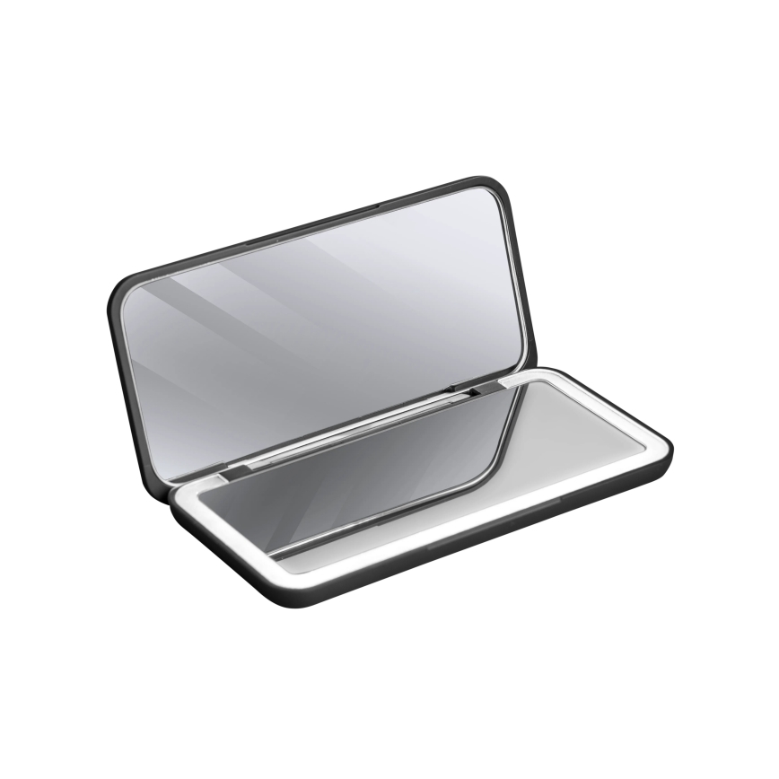 Concept KZ2020 - LED taskukosmeetiline peegel PERFECT SKIN LED/1,5W/5V 4500-5500K 300 mAh must