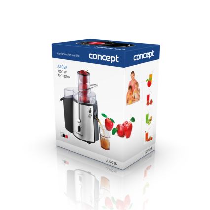 Concept LO7026 - Tsentrifugaalne mahlapress 1000W/230V must/roostevaba teras
